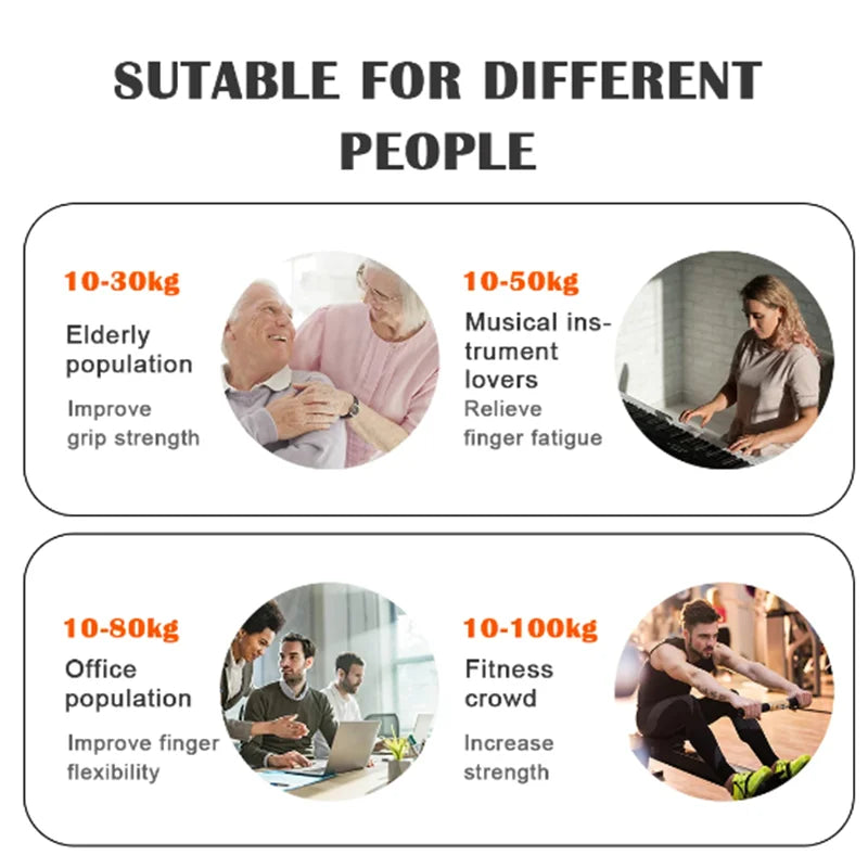 Adjustable Hand Grip Strength Trainer (5–100kg)