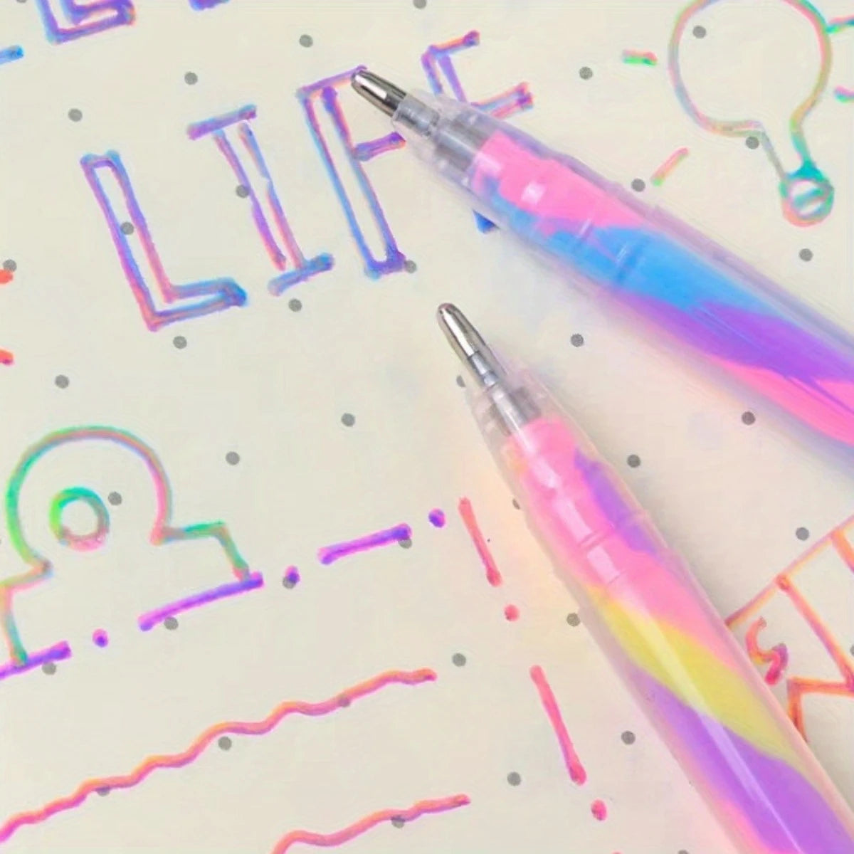 6pcs Glitter Gel Highlighter Pen Set (Smooth Writing & Vibrant Colors)