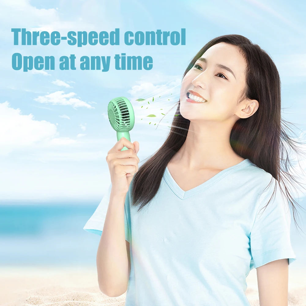 1200mAh Mini Portable USB Rechargeable Handheld Fan