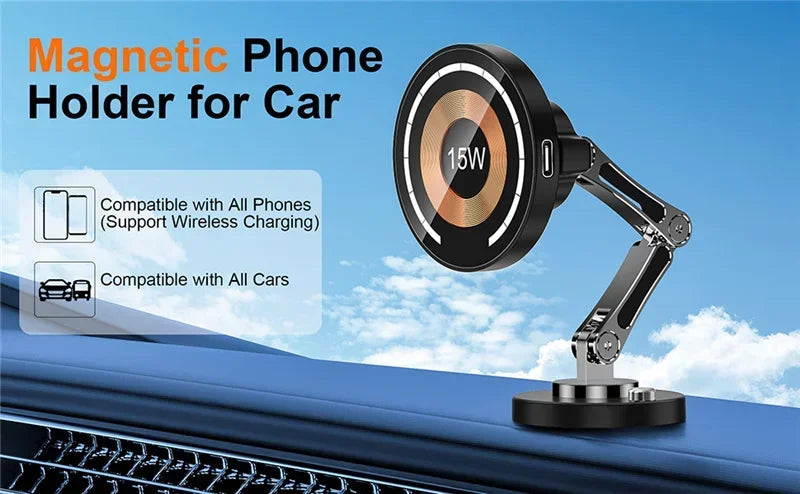 Magnetic Wireless Car Charger Mount for iPhone