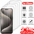 5pcs Clear Tempered Glass Screen Protector for iPhone