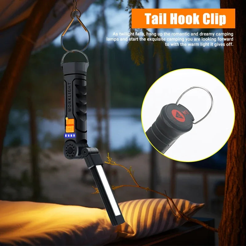 Portable COB LED Rechargeable Magnetic Work Light