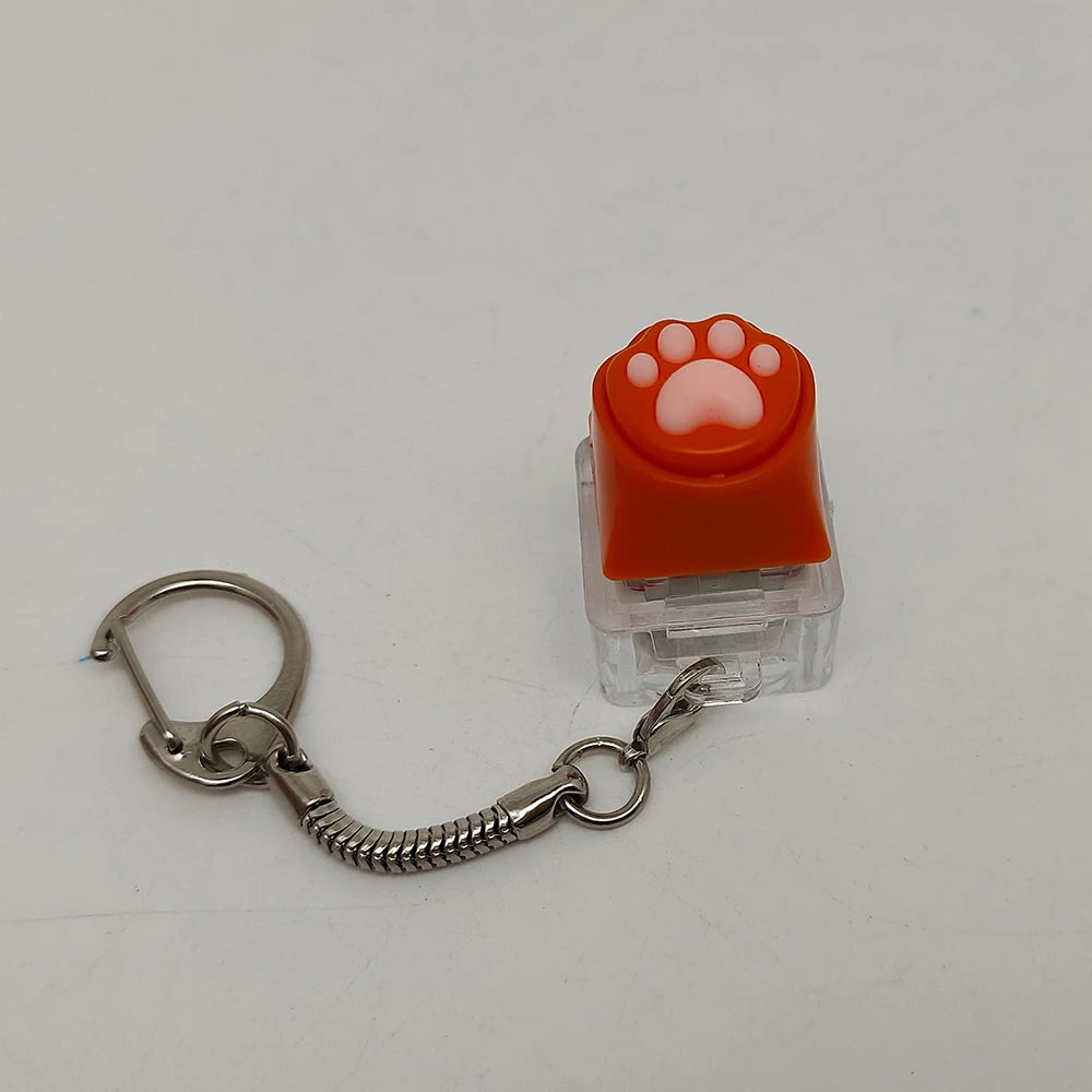 Cat Paw Clicker Keychain – Cute Stress Relief Fidget Toy Key Ring