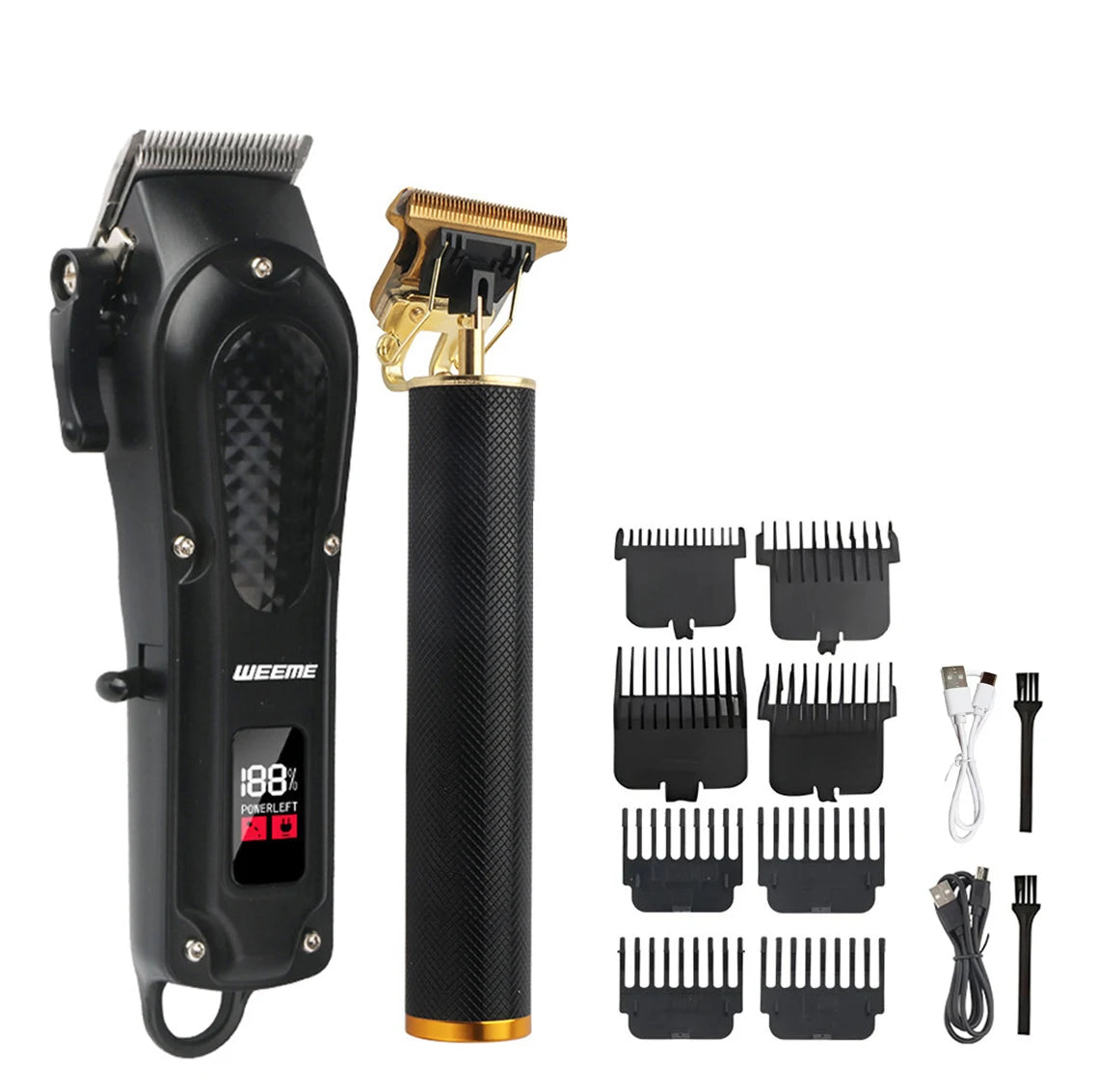 T9 Vintage Hair Clipper & Beard Trimmer Kit (Rechargeable Grooming Set)