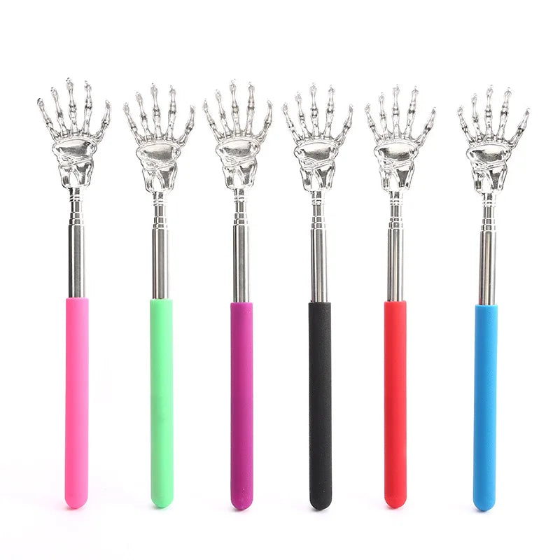 Extendable Stainless Steel Back Scratcher – Portable Telescopic Back Massager