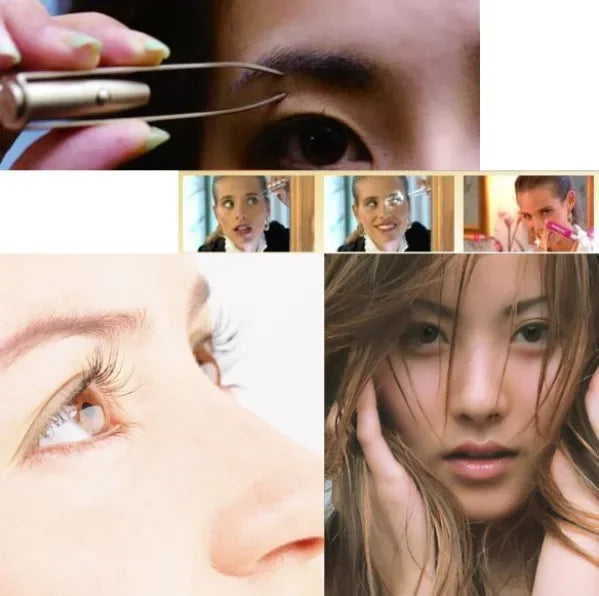 LED Eyebrow Tweezer Precision Hair Remover