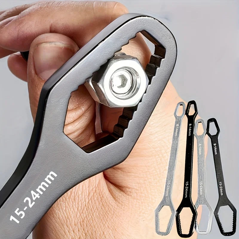 Universal Double-Ended Adjustable Ratchet Wrench (3–17mm)