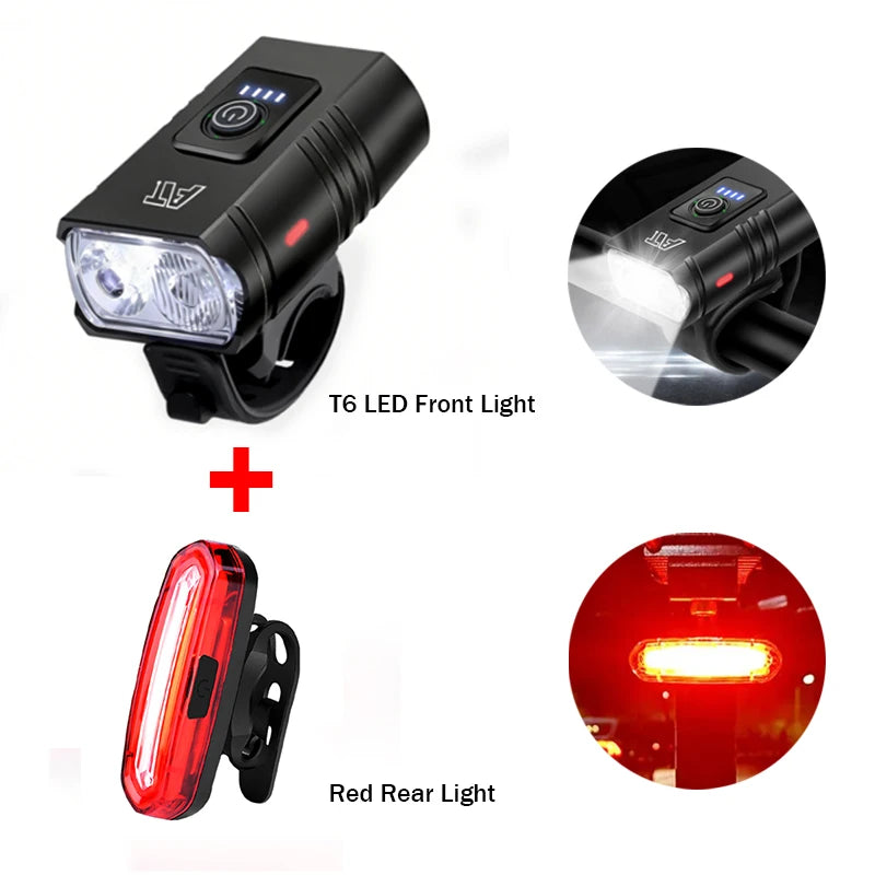 High Bright LED Bicycle Front Light (6 Modes MTB & Road Bike Headlight)