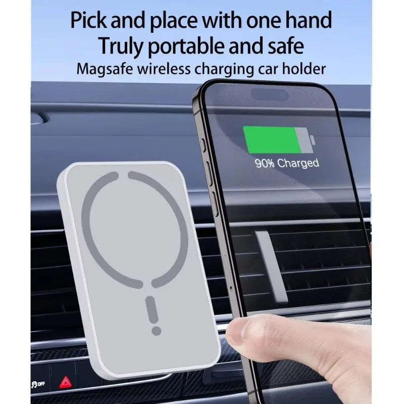 Magnetic Wireless Car Charger & Phone Holder for iPhone