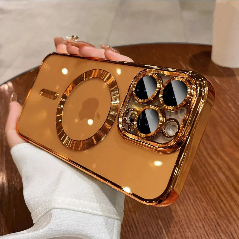 Luxury Magnetic Clear Case for MagSafe iPhone