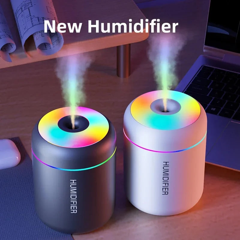 USB Mini Air Humidifier 180ml – Portable Aroma Diffuser with LED Light