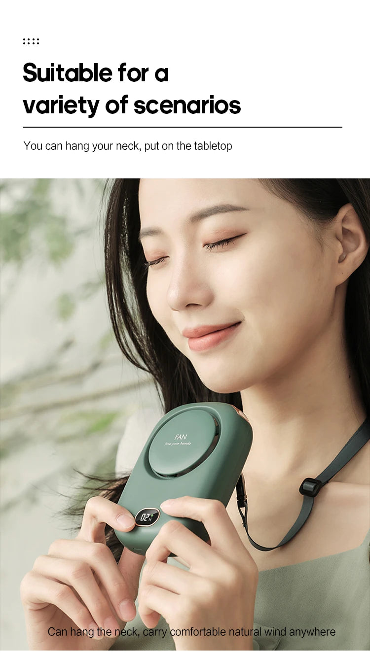 Portable Rechargeable Neck Fan (Hands-Free Cooling Fan)