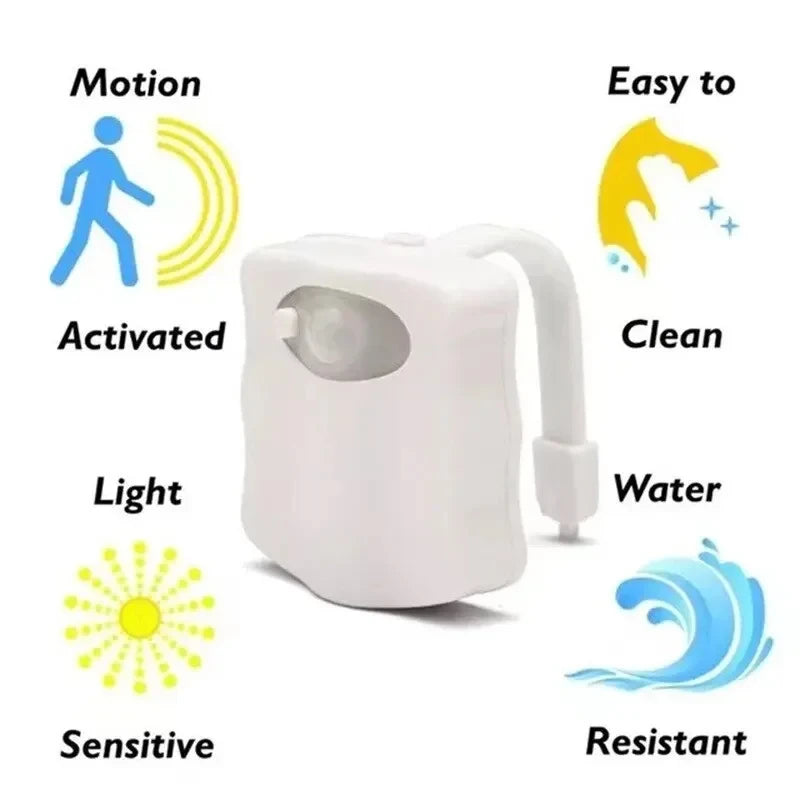 Motion Sensor RGB LED Toilet Night Light