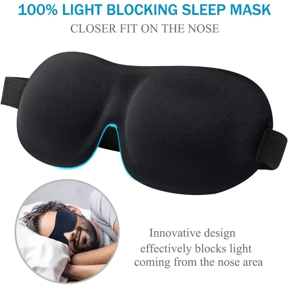 3D Sleep Mask – Memory Foam Light Blocking Eye Mask for Sleep & Travel