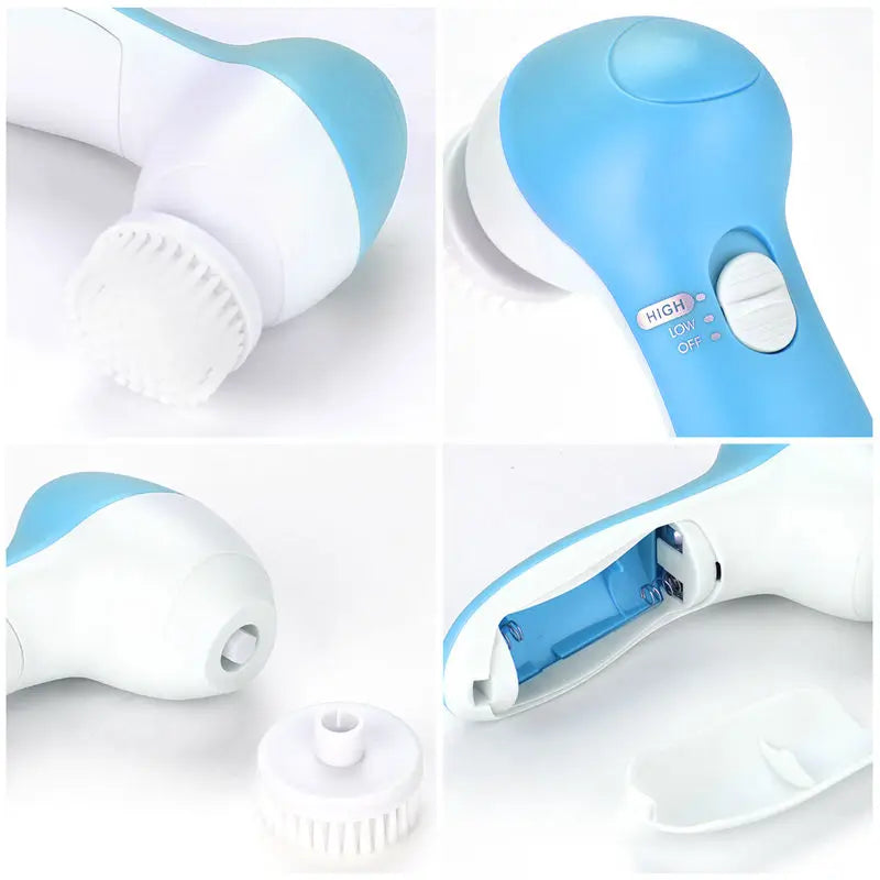 5-in-1 Electric Facial Cleansing Brush & Skin Care Massager