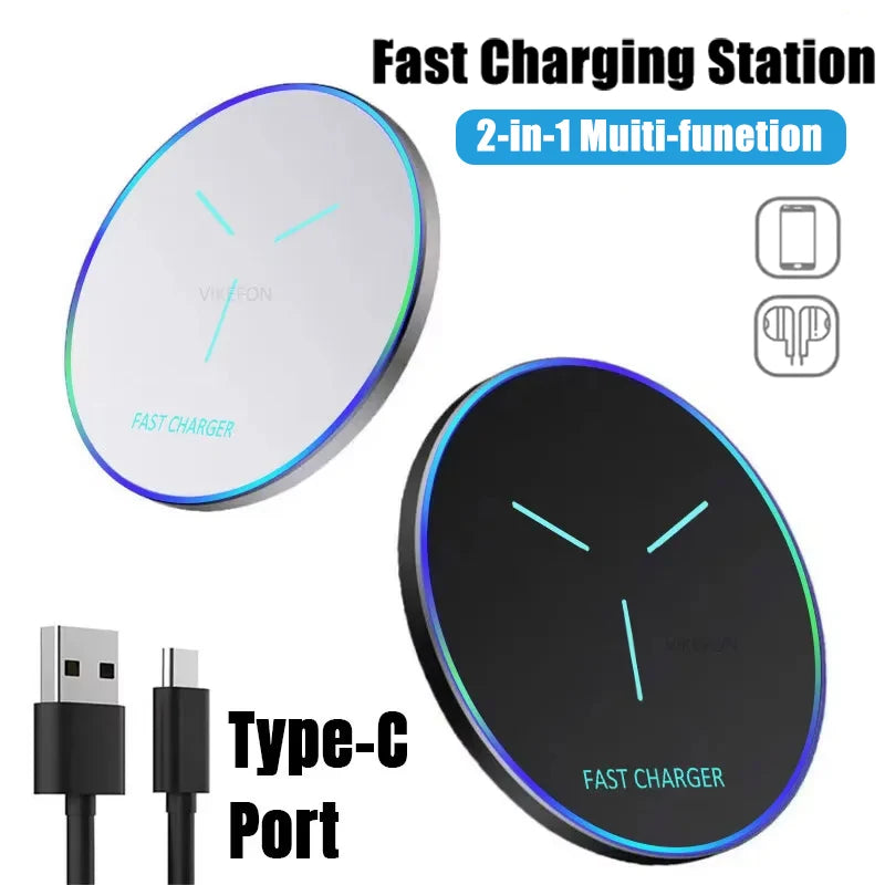 Fast Wireless Charging Pad for iPhone & Samsung