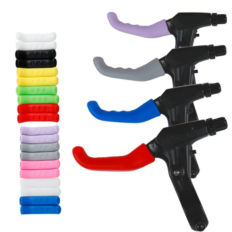 Silicone MTB Bicycle Brake Handle Grip Covers (Anti-Slip Protection)
