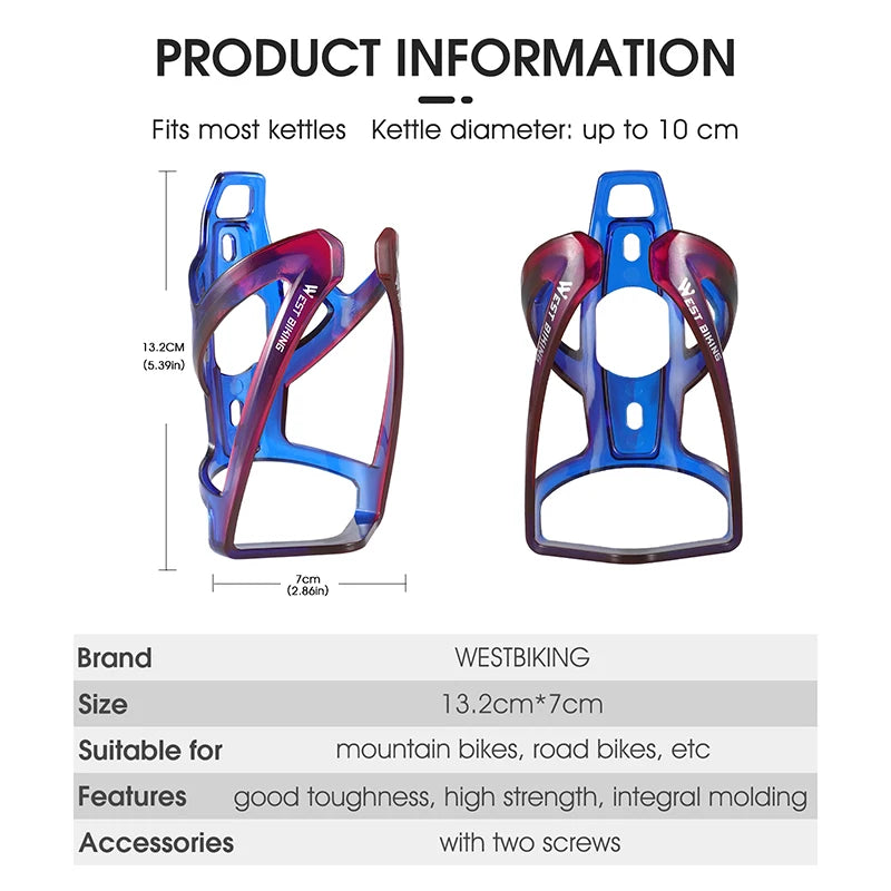 West Biking Ultralight Bicycle Bottle Cage (MTB & Road Bike Holder)