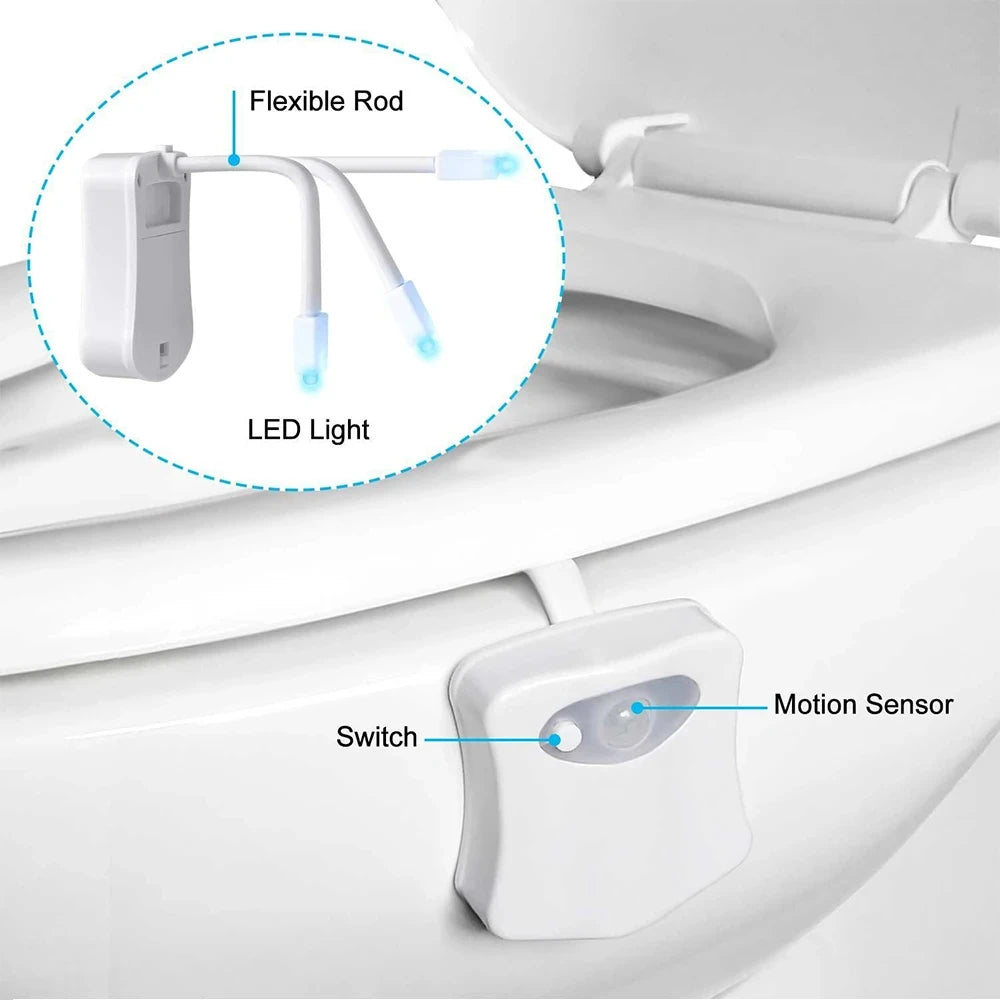 Motion Sensor RGB LED Toilet Night Light