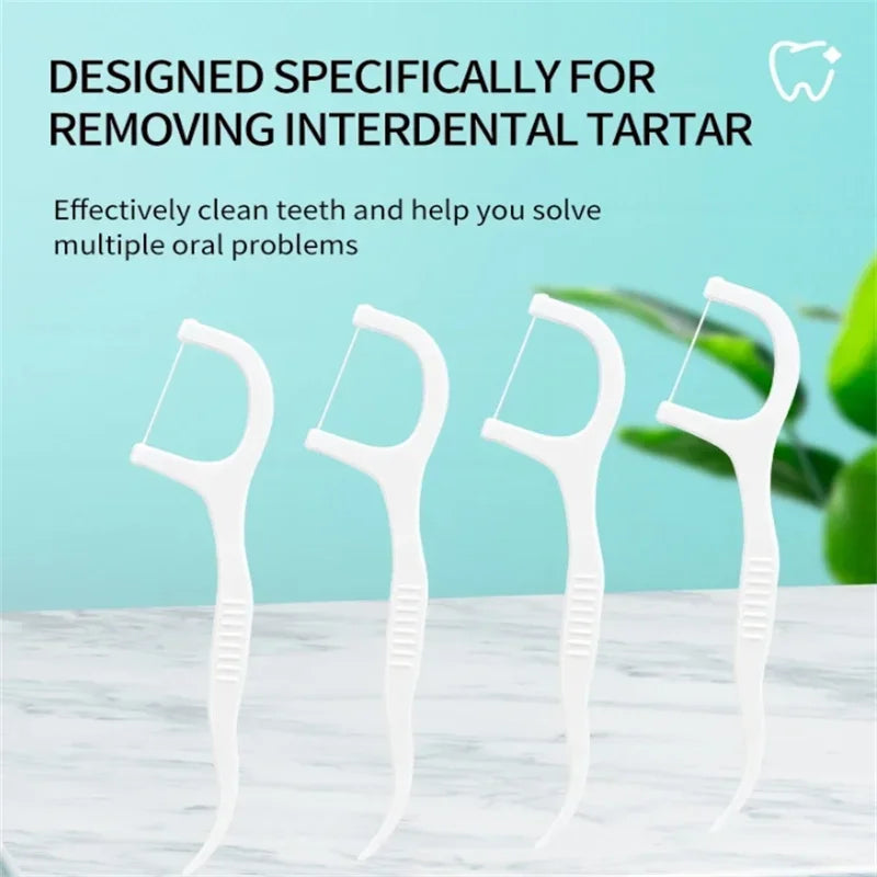 Portable Disposable Dental Floss Picks (50pcs Box)