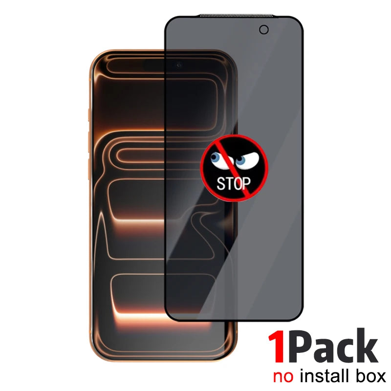 iPhone Tempered Glass Screen Protector (Privacy / Clear, 1–3 Pack, Optional Installation Kit)