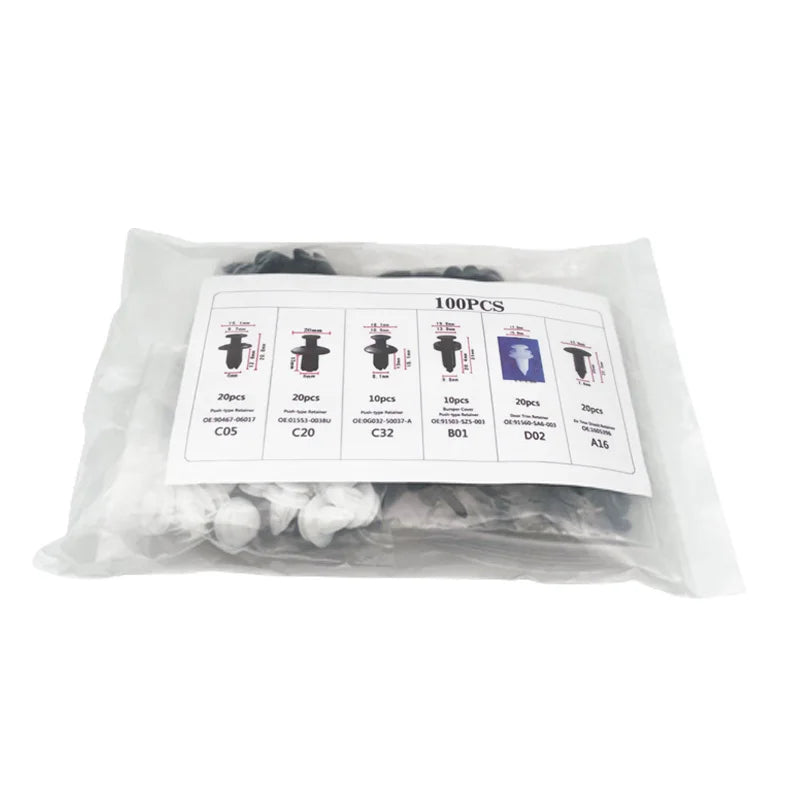Universal Car Body Push Retainer Clip Kit (50/100pcs)