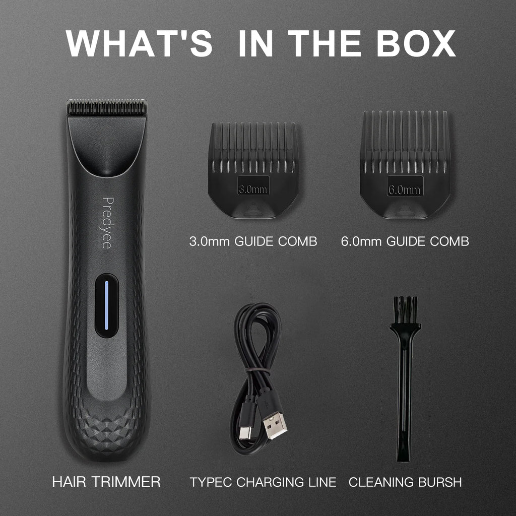Waterproof Electric Body & Groin Hair Trimmer for Men