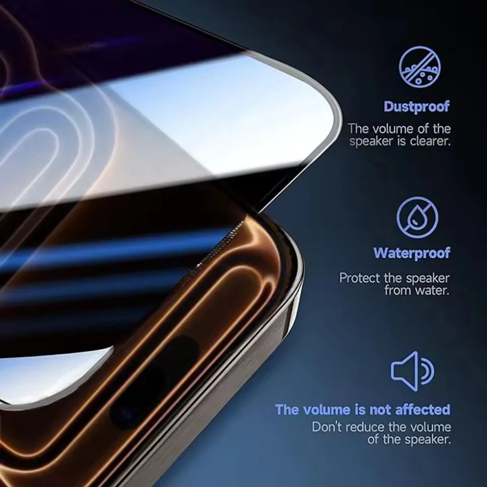 iPhone Tempered Glass Screen Protector (Privacy / Clear, 1–3 Pack, Optional Installation Kit)
