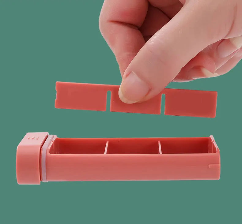 Portable Travel Pill Organizer – 6 Grid Vitamin & Medicine Storage Box