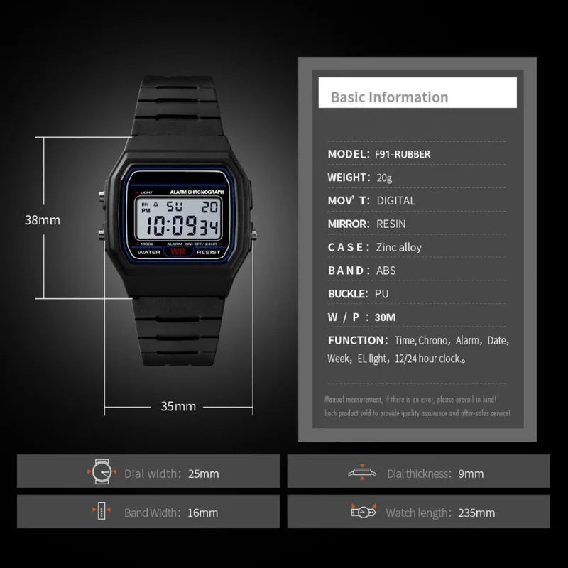 Luxury Digital Sport Watch with LED Display
