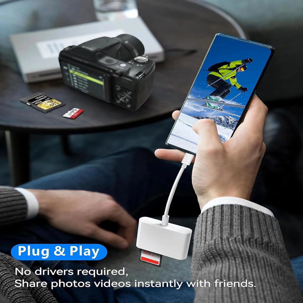 3-in-1 USB-C SD/TF Card Reader Adapter