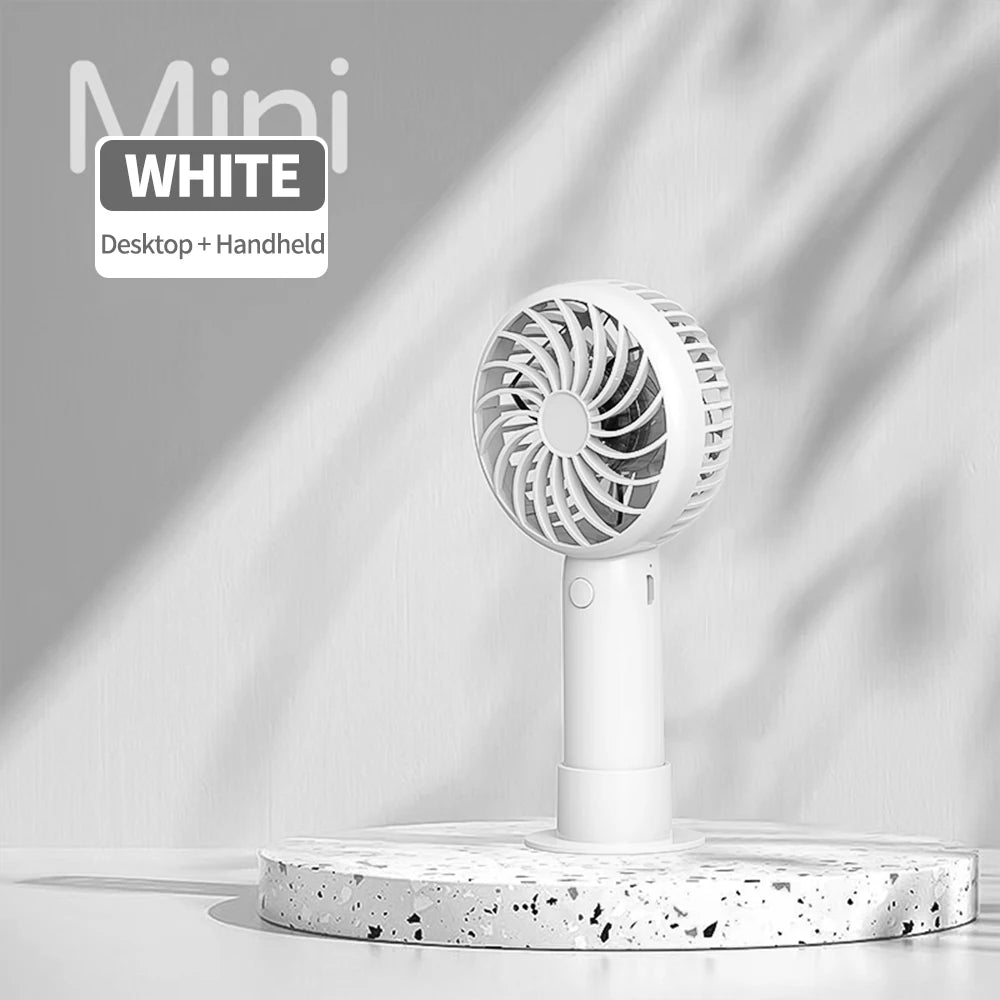 1200mAh Mini Portable USB Rechargeable Handheld Fan