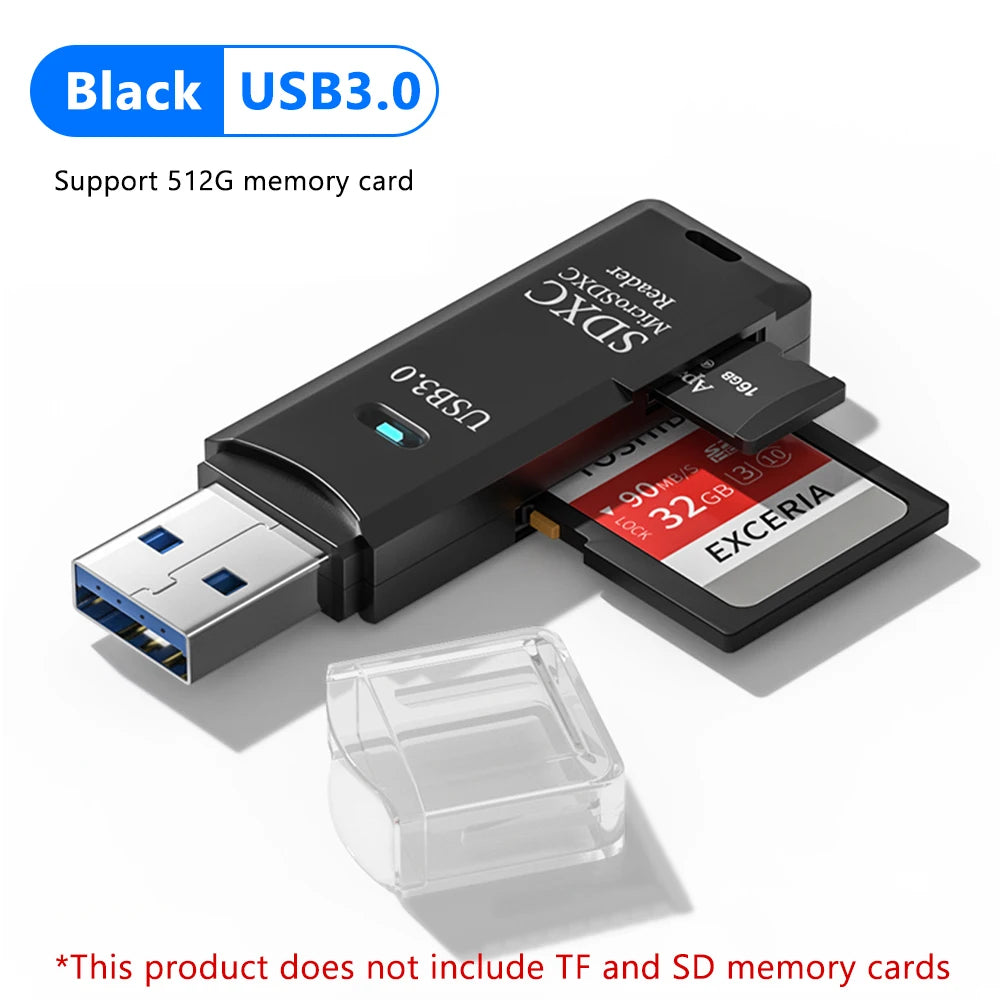 2-in-1 USB 3.0 SD & TF Card Reader