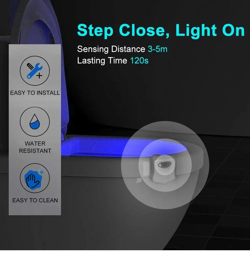 Motion Sensor RGB LED Toilet Night Light