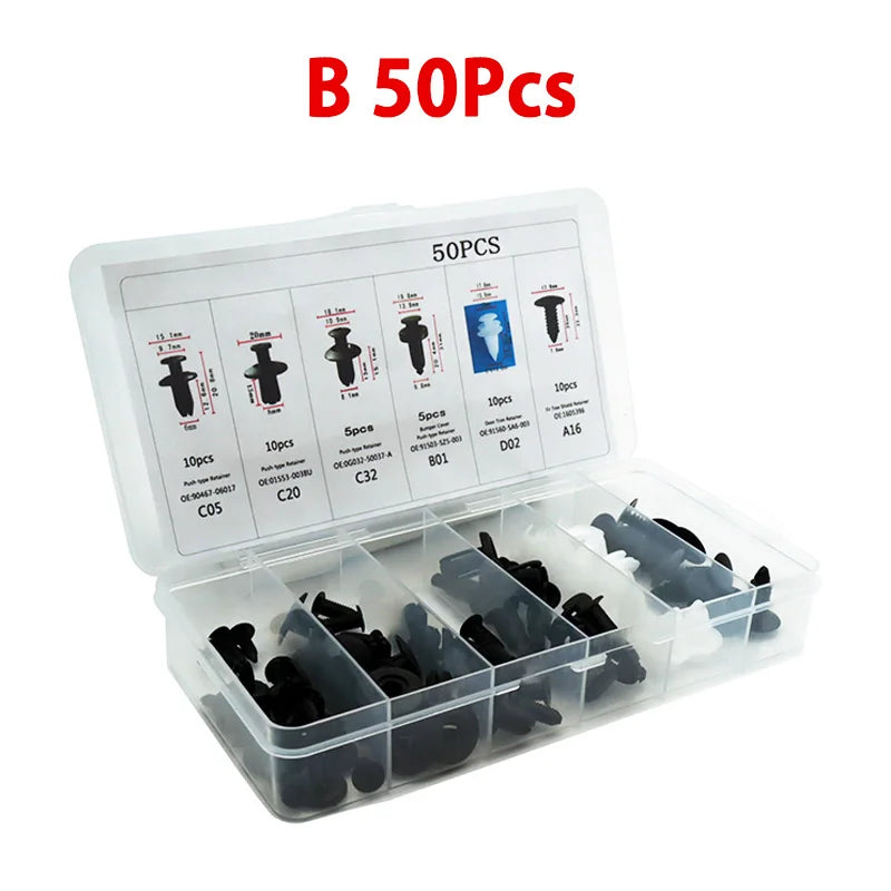 Universal Car Body Push Retainer Clip Kit (50/100pcs)
