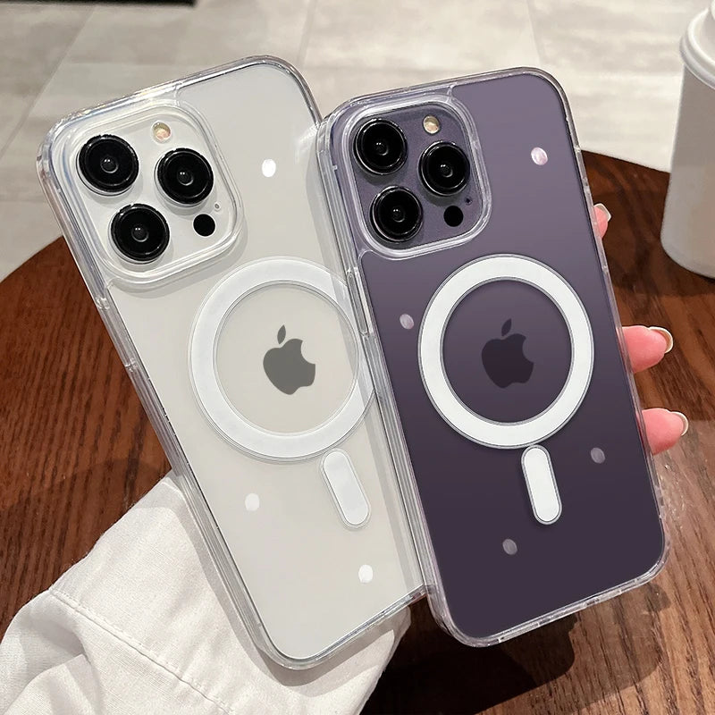 MagSafe Transparent Shockproof iPhone Case (Anti-Scratch Cover)