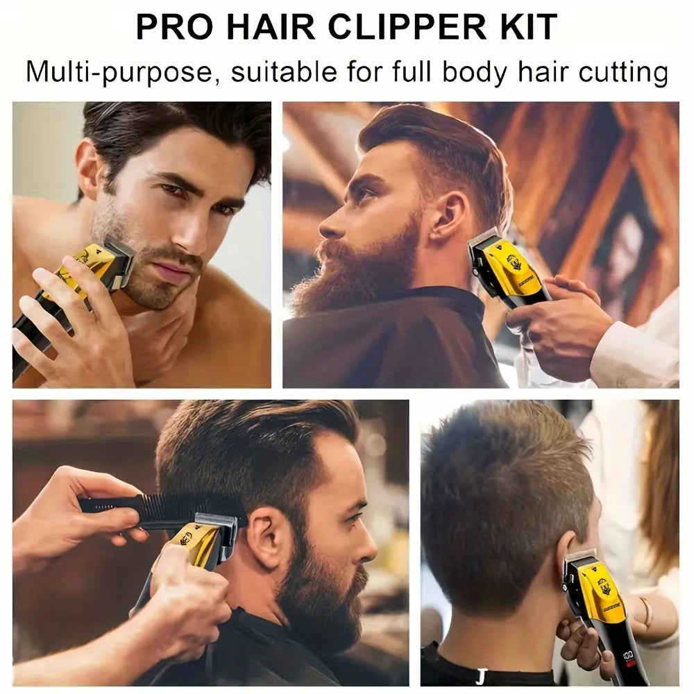 T9 Vintage Hair Clipper & Beard Trimmer Kit (Rechargeable Grooming Set)