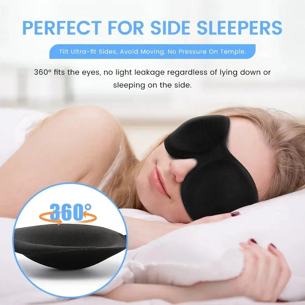 3D Sleep Mask – Memory Foam Light Blocking Eye Mask for Sleep & Travel