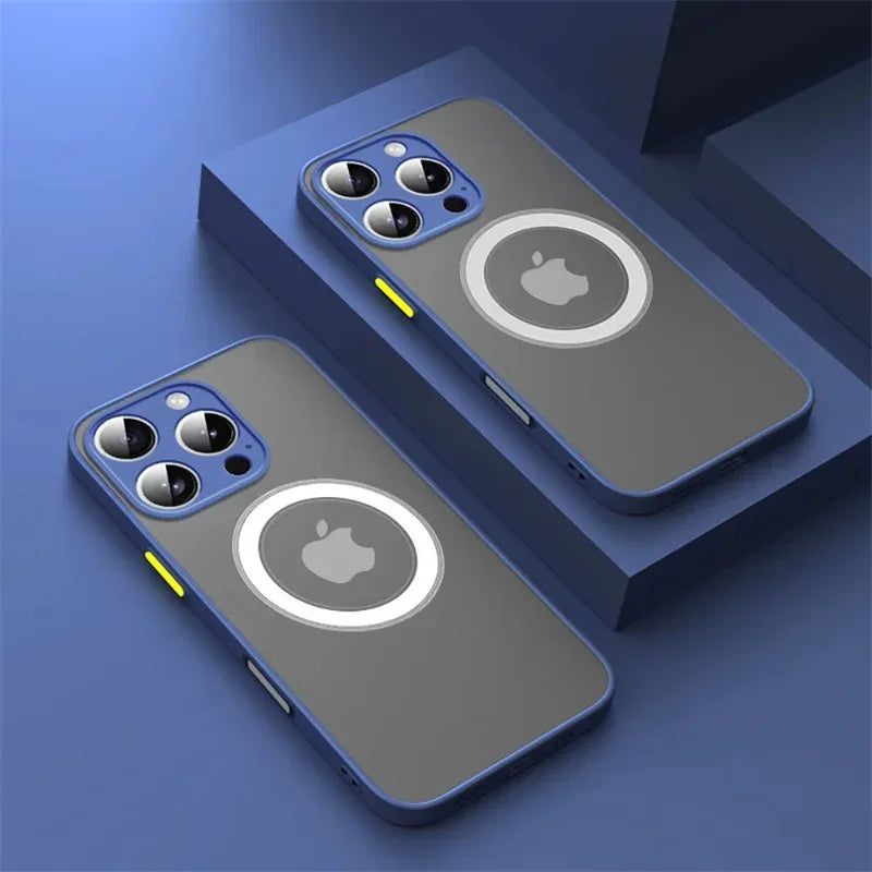 MagSafe Matte Armor Shockproof iPhone Case (Magnetic Wireless Charging Cover)