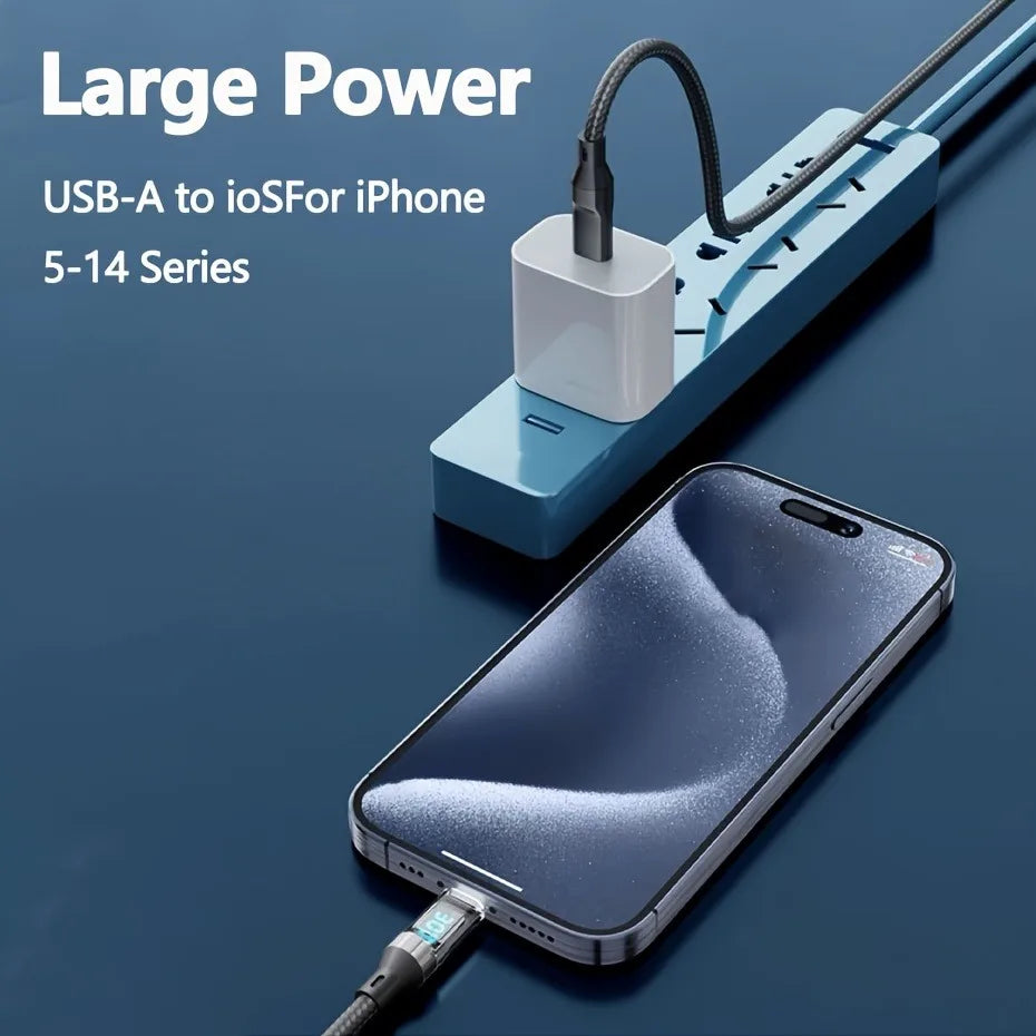 PD 27W Fast Charging Cable with LCD Display for iPhone