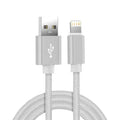 Metal Nylon Braided USB Fast Charging Cable for iPhone & iPad (1m / 2m / 3m)