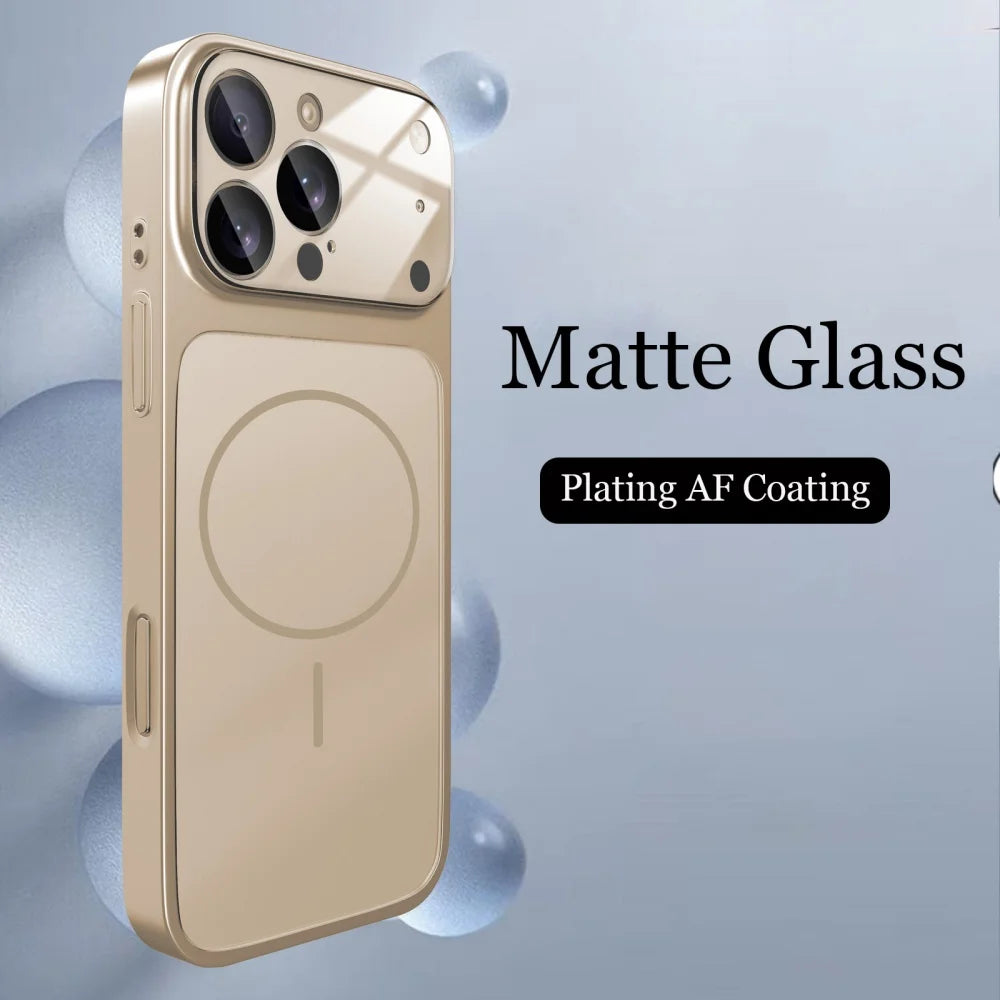 Luxury Matte MagSafe Armor Case for iPhone (Shockproof Protective Cover)