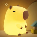 Cute Capybara LED Night Light – Silicone Animal Bedside Lamp for Kids Room Decor