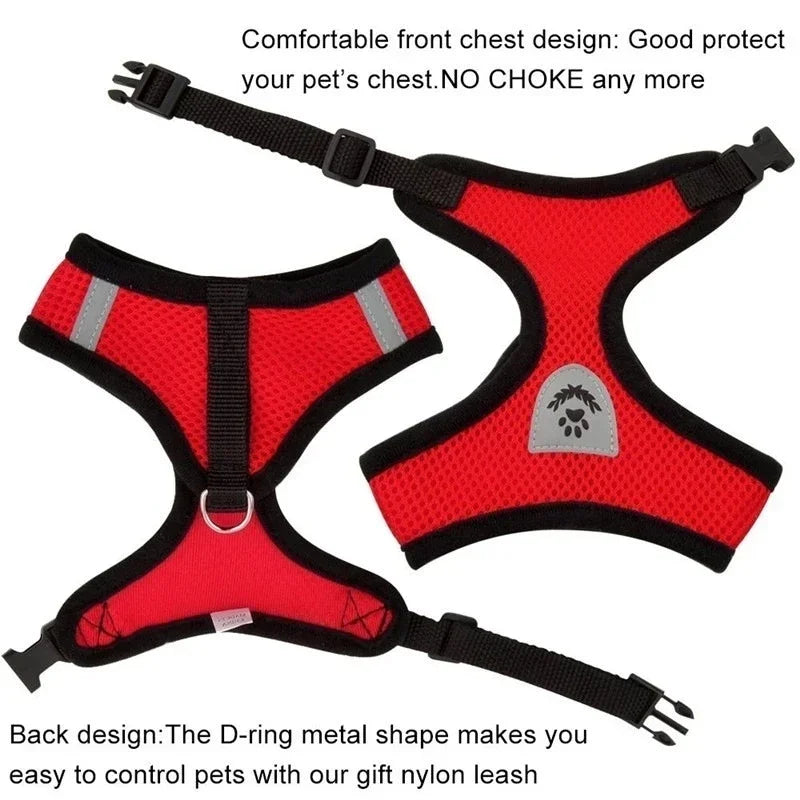 Adjustable Cat Harness Vest with Leash