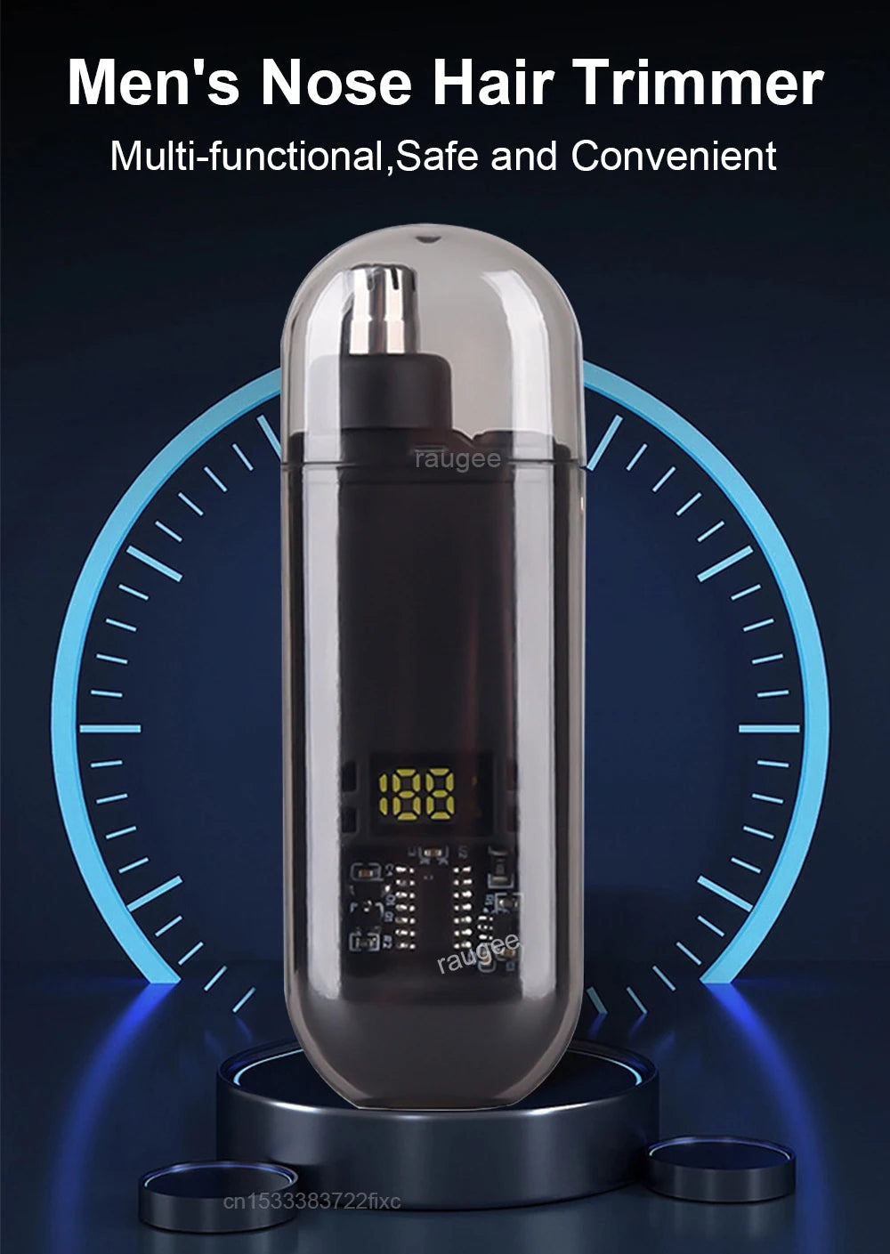 Nose Hair Trimmer Rechargeable Electric Ear & Eyebrow Hair Clipper (USB Portable Groomer)