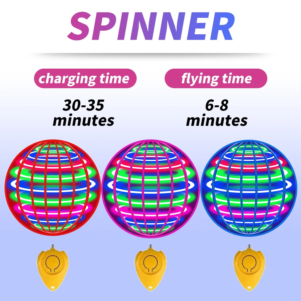 LED Flying Ball Toy (Automatic Floating UFO Spinner with Lights)