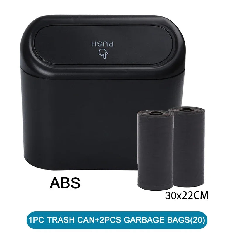 Mini Car Trash Can with Lid (Leak-Proof Auto Bin)