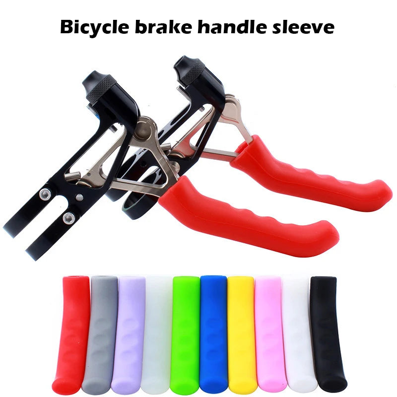 Silicone MTB Bicycle Brake Handle Grip Covers (Anti-Slip Protection)