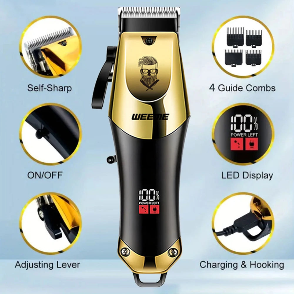 T9 Vintage Hair Clipper & Beard Trimmer Kit (Rechargeable Grooming Set)