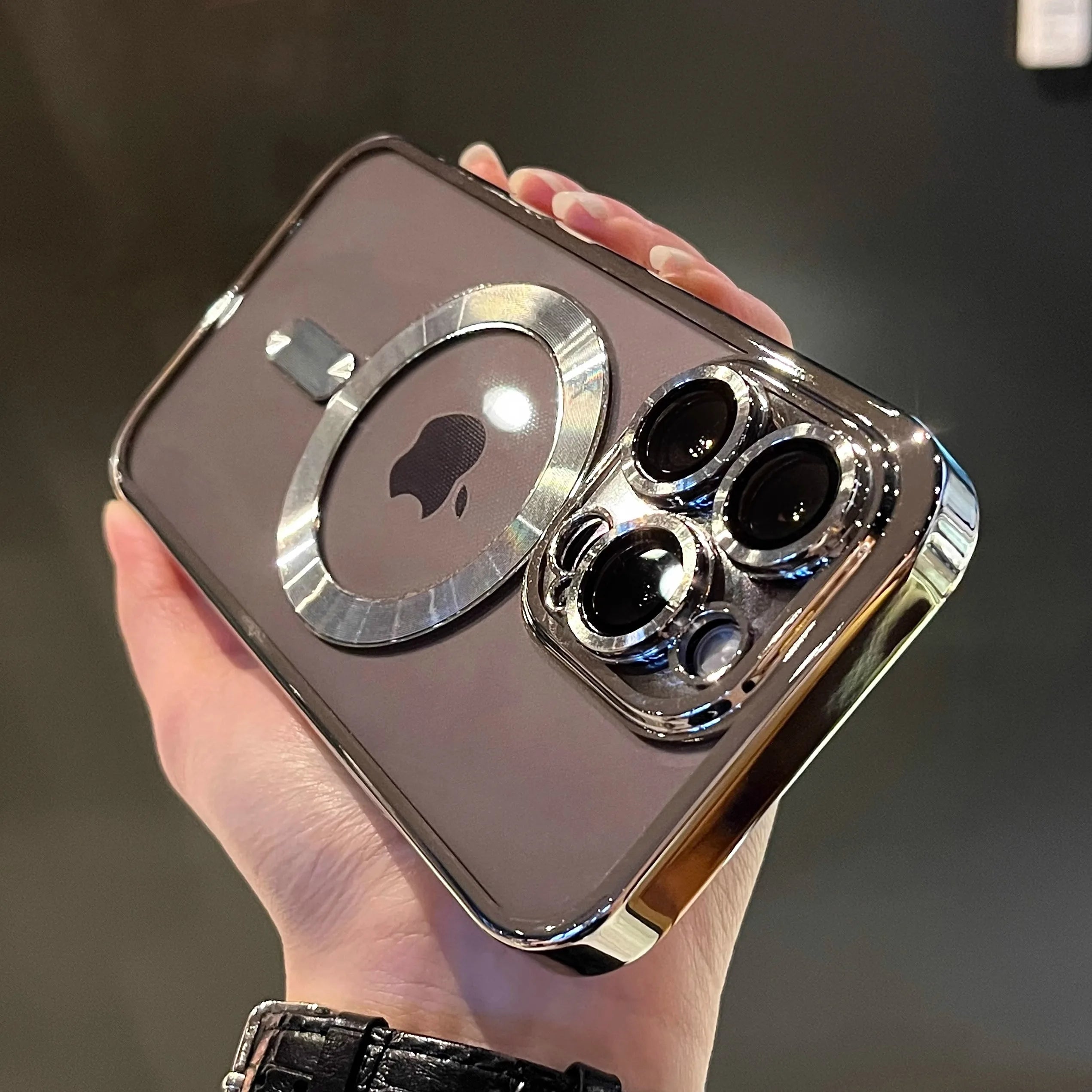Luxury Magnetic Clear Case for MagSafe iPhone